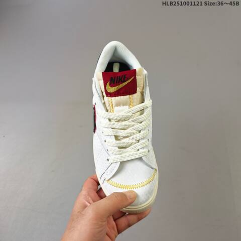 Nike Blazer Low 77 JUMBO White Black Red Yellow Cream EU 36-45 Skate Shoe - Unisex (BS-63305)