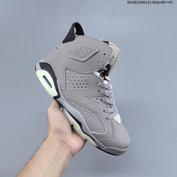 Jordan Air Jordan 6 Retro grey/black/light blue 40~47 basketball
