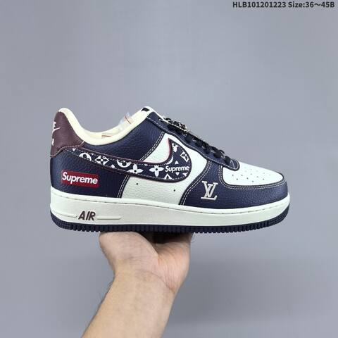 Nike Air Force 1 07 White Navy Maroon EU 36-45 Sneaker - Unisex (BS-62502)