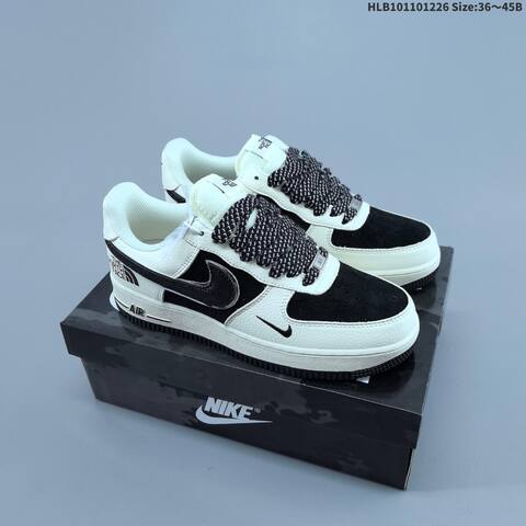 Nike Air Force 1 07 LV8 Off White Dark Purple Black EU 36-45 Sneaker - Unisex (BS-62429)