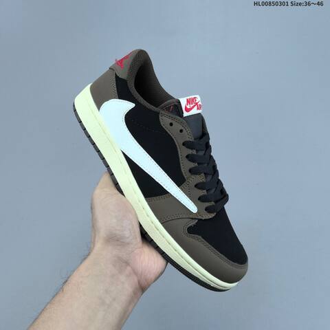 Travis Scott x Fragment Design x Air Jordan 1 Low OG AIR JORDAN 1 Aj1 Lifestyle (BS-66647)