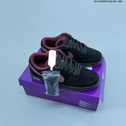 Nike Dunk SB Low Black Burgundy Dark Blue EU 36-46 Skate Shoe - Unisex (BS-60135)