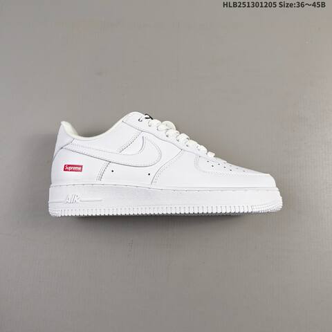 Nike Air Force 1 07 Supreme Black White Red EU 36-45 Sneaker - Unisex (BS-62813)