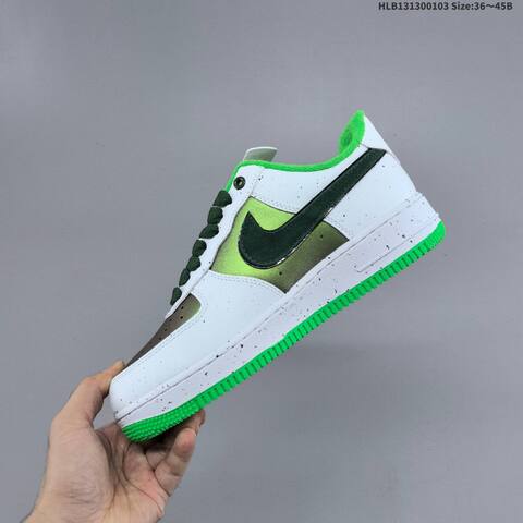 Nike Air Force 1 07 Low Oregon Ducks White Dark Green Bright Green Orange EU 36-45 Sneaker - Unisex (BS-62262)