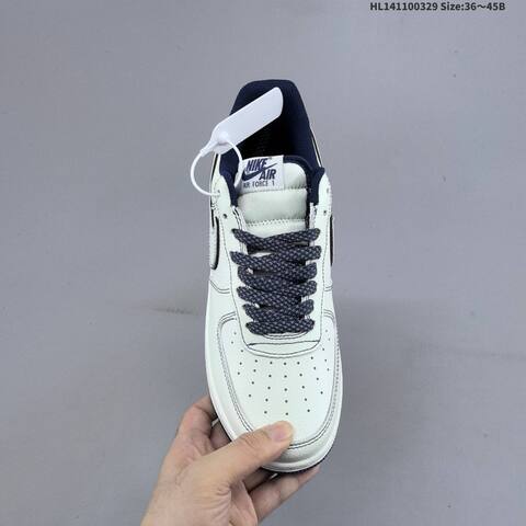 Nike Air Force 1 07 Sail White Navy Blue Black EU 36-45 Sneaker - Unisex (BS-61046)