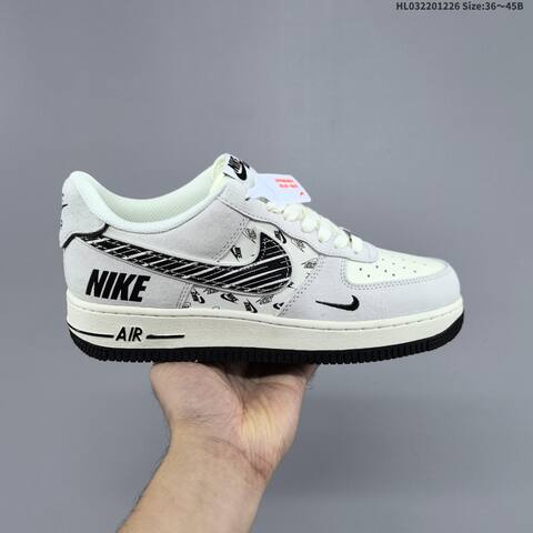 Nike Air Force 1 07 Brown Black White EU 36-45 Sneaker - Unisex (BS-62434)
