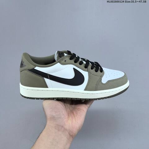 Air Jordan 1 Low OG Medium Olive AIR JORDAN 1 Aj1 Lifestyle (BS-66855)