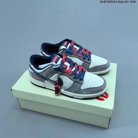 Nike Dunk SB Low White Black Navy EU 36-45 Skate Shoe - Unisex (BS-61279)