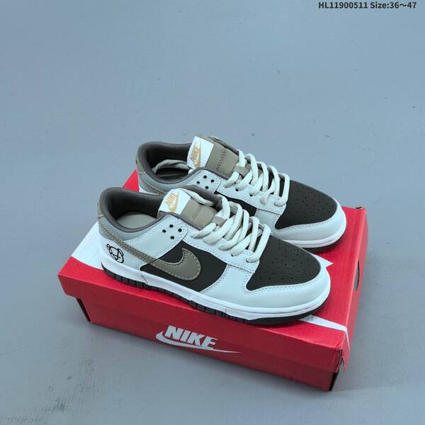 Nike SB Zoom Dunk Low White Dark Brown Khaki Grey Black EU 36-47 skate shoe