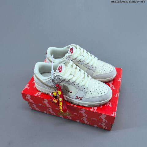 Nike Dunk SB Low Cream Beige Red White EU 36-45 Skate Shoe - Unisex (BS-60055)