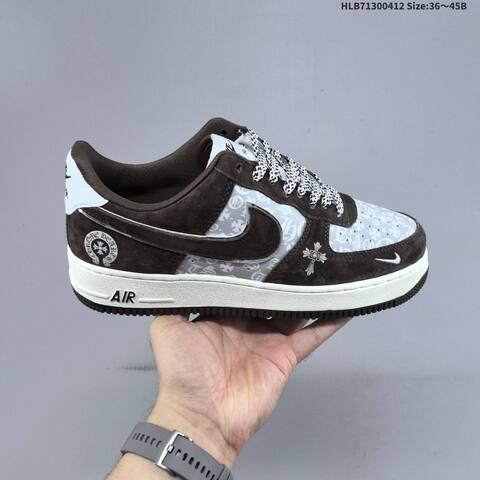 Nike Air Force 1 Low Black Burgundy White Dark Green Beige EU 36-45 Sneaker - Unisex (BS-60787)