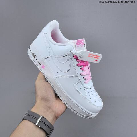 Nike Air Force 1 07 White Pink Red EU 36-45 Sneaker - Unisex (BS-61029)