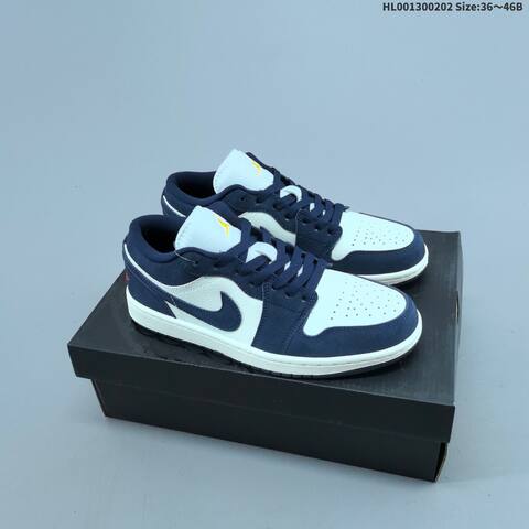 Air Jordan 1 Low Obsidian Suede AIR JORDAN 1 Aj1 Lifestyle (BS-66720)