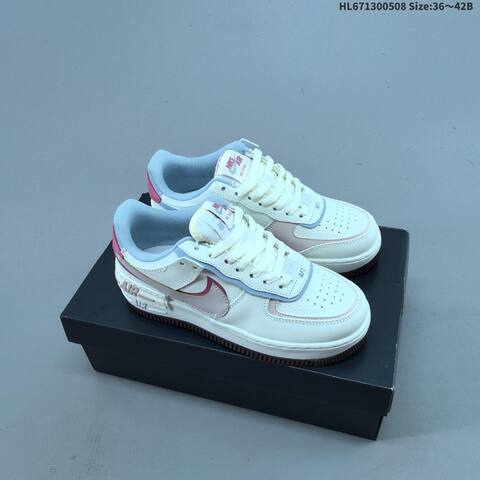 Nike WMNS Air Force 1 Shadow Sail Light Blue Pink Dark Brown EU 36-42 Sneaker - Unisex (BS-60435)