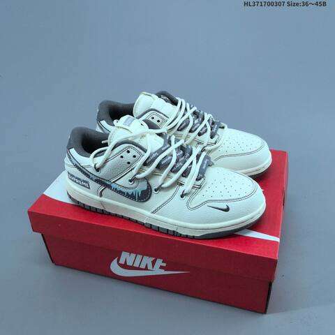 Nike SB Dunk Low Off White Dark Grey Green EU 36-45 Skate Shoe - Unisex (BS-61453)