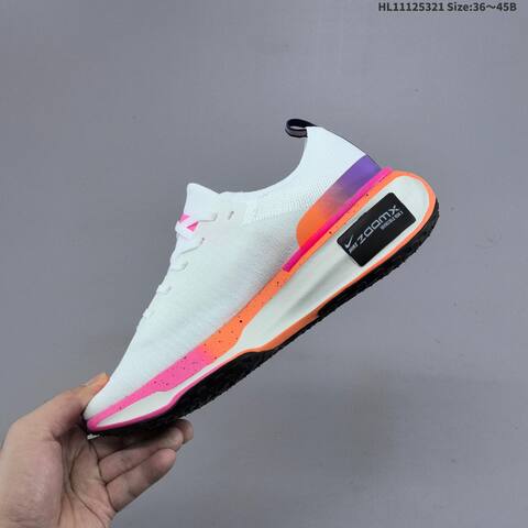 Nike ZoomX Invincible Run FK 3 White Black Orange Pink Purple EU 36-45 Running Shoe - Unisex (BS-61213)