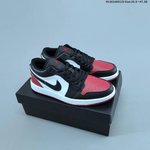Air Jordan 1 Low Bred Toe AIR JORDAN 1 Aj1 Lifestyle (BS-66773)