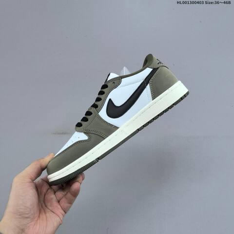 Air Jordan 1 Low OG Medium Olive AIR JORDAN 1 Aj1 Lifestyle (BS-66343)