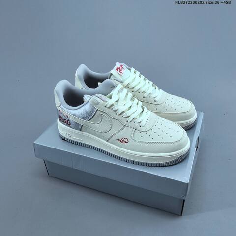 Nike Air Force 1 07 Low Black White Yellow Gray EU 36-45 Sneaker - Unisex (BS-61581)