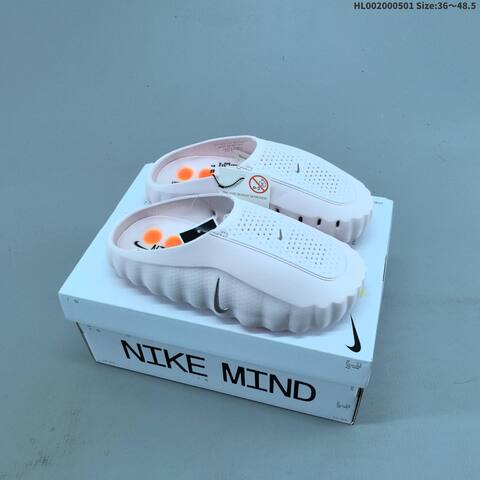 Nike Mind 001 Pregame Mule Light Pink White Silver Black EU 36-48 5 Slides - Unisex (BS-60557)
