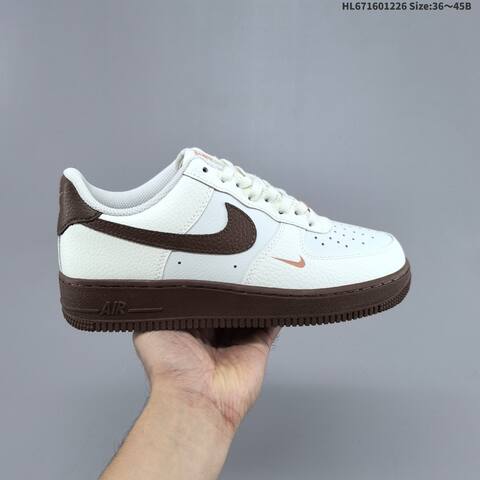 Nike Air Force 1 Low White Brown Rose Gold EU 36-45 Sneaker - Unisex (BS-62409)