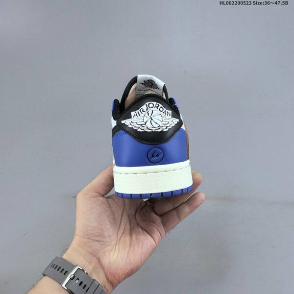 Jordan Travis Scott x Fragment Design x Air Jordan 1 Low OG SP White/Black/Royal Blue EU 36-47.5 casual