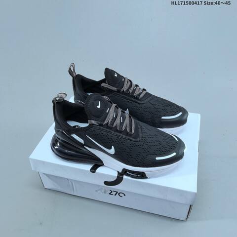 Nike Air Max 270 Flyknit White Black Teal EU 40-45 Running Shoe - Men's (BS-60683)