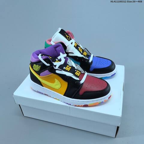 Air Jordan 1 Mid Reverse Bred AIR JORDAN 1 Aj1 Lifestyle (BS-66558)