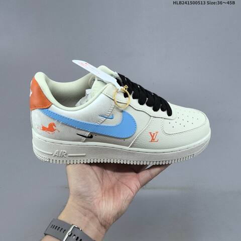 Nike Air Force 1 07 LV8 Dark Grey Orange EU 36-45 Sneaker - Unisex (BS-60351)