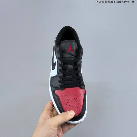 Air Jordan 1 Low Bred Toe AIR JORDAN 1 Aj1 Lifestyle (BS-66773)