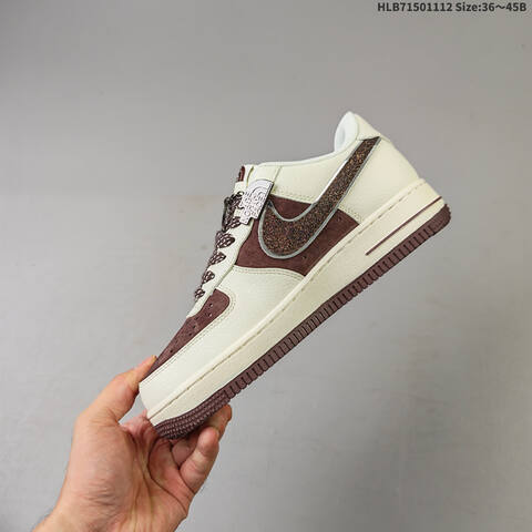 Nike Air Force 1 Low 07 x The North Face QY6818 526 Off White Dark Brown EU 36-45 Sneaker - Unisex (BS-63835)