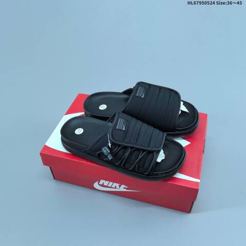 Nike Asuna 2 Slide Black White Light Green EU 36-45 Slides - Unisex (BS-60170)