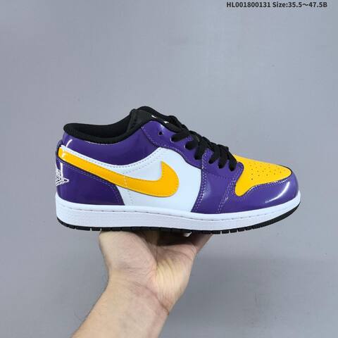 Air Jordan 1 Low Lakers AIR JORDAN 1 Aj1 1 Jordan Ai Lifestyle (BS-66744)