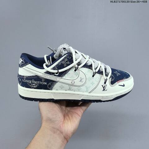 Nike Dunk SB Low Off White Navy Blue EU 36-45 Skate Shoe - Unisex (BS-61641)