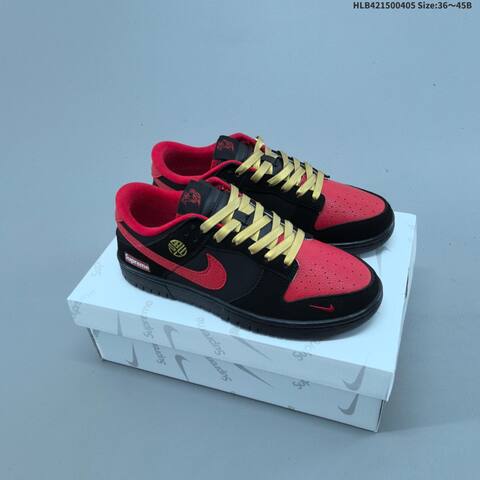 Nike Dunk SB Low Supreme Navy Blue Gold Red White Tan Black EU 36-45 Skate Shoe - Unisex (BS-60919)