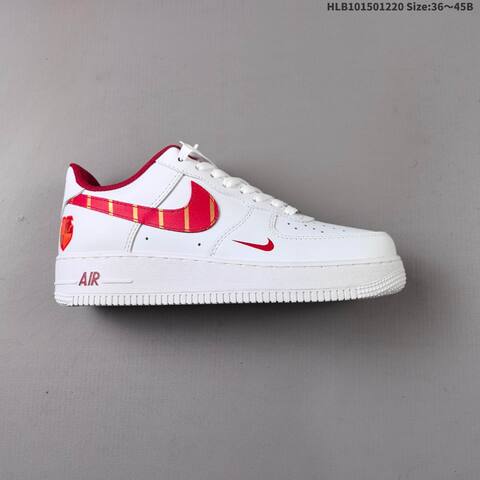 Nike Air Force 1 07 CW2288-111 White Teal Red Grey EU 36-45 Sneaker - Unisex (BS-62549)