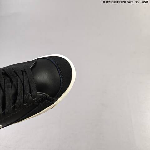 Nike Blazer Mid 77 Suede Black White Sail Yellow EU 36-45 Skate Shoe - Unisex (BS-63378)