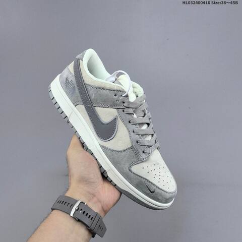 Nike Dunk SB Low Light Grey Dark Grey Off White EU 36-45 Skate Shoe - Unisex (BS-60828)