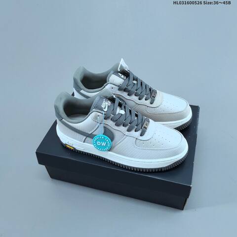 Nike Air Force 1 07 IH1943-100 Light Grey Dark Grey White Black Yellow EU 36-45 Sneaker - Unisex (BS-60111)