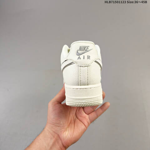 Nike Air Force 1 07 Low Cream White Silver EU 36-45 Sneaker - Unisex (BS-63211)