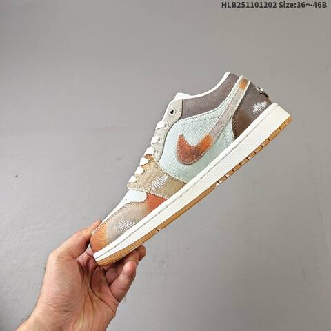 Air Jordan 1 Low SE Multi-Color Distressed AIR JORDAN 1 Aj1 Lifestyle (BS-67563)