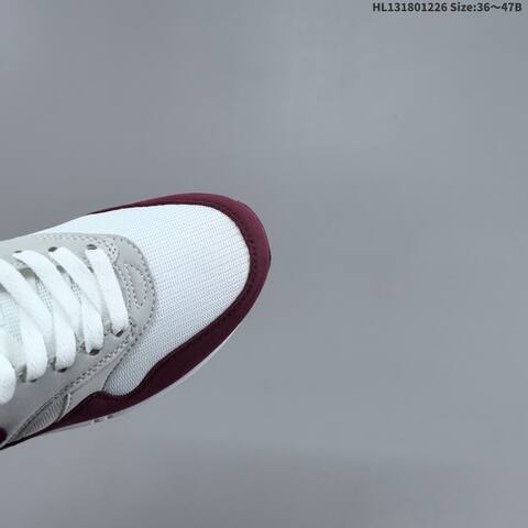 Nike Air Max 1 White Grey Burgundy EU 36-47 Sneaker - Unisex (BS-62404)