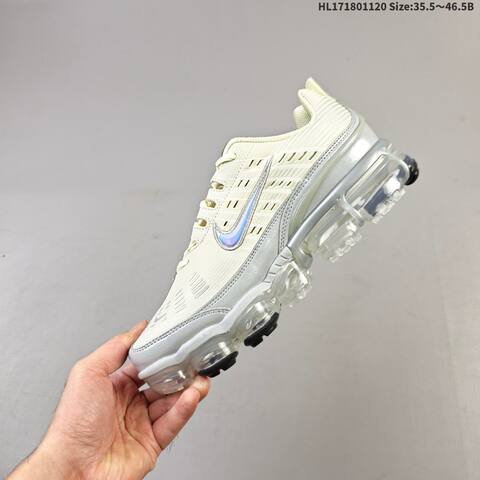 Nike Air Vapormax 360 Cream Silver Iridescent Clear EU 35 5-46 5 Running Shoe - Unisex (BS-63377)
