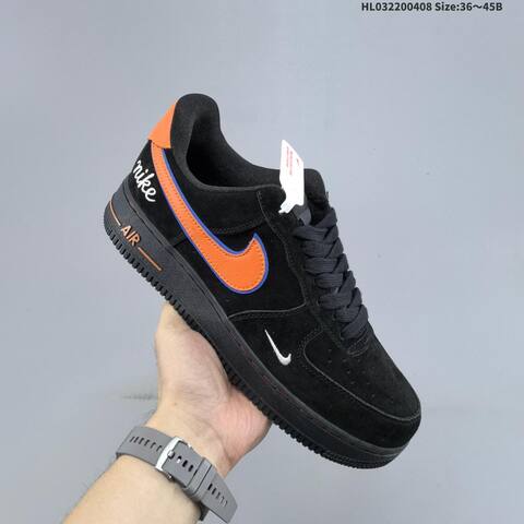 Nike Air Force 1 Low Black Orange Blue White EU 36-45 Sneaker - Unisex (BS-60872)