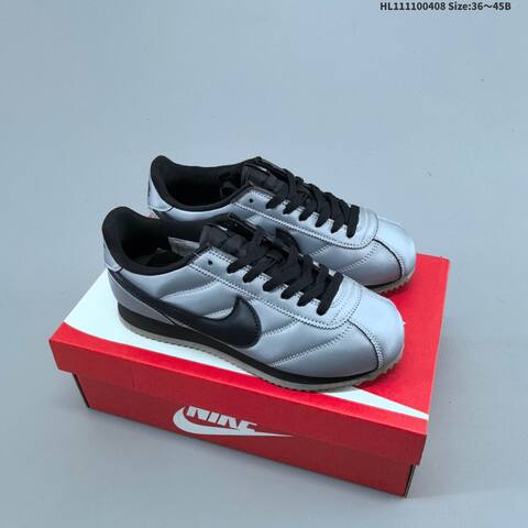 Nike Classic Cortez Metallic Silver Black Grey EU 36-45 Sneaker - Unisex (BS-60884)