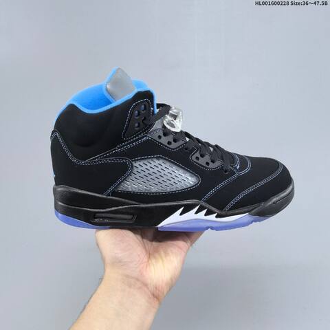 Air Jordan 5 Retro Black University Blue Replica AIR JORDAN 5 Aj5 Lifestyle (BS-66664)