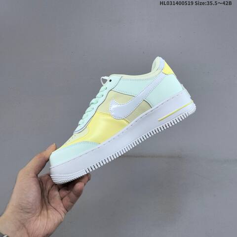 Nike Air Force 1 Shadow Mint Green Pale Yellow White EU 35 5-42 Sneaker - Unisex (BS-60253)