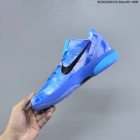 Nike Zoom Kobe 6 Protro Blue Light Blue Black Red EU 40-46 Basketball Shoe - Men's (BS-61767)