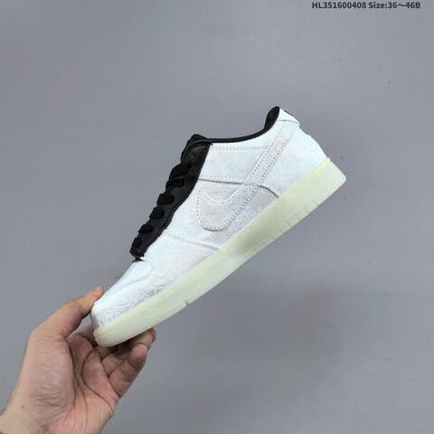 Nike SB Dunk Low Pro White Black Glow EU 36-46 Skate Shoe - Unisex (BS-60891)