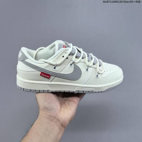 Nike SB Dunk Low Off White Light Grey Dark Grey Red EU 36-45 Skate Shoe - Unisex (BS-61877)